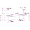 vidaXL Tv-meubelset 7 pcs Zwart Eiken 100 x 30 x 30 cm Bewerkt hout