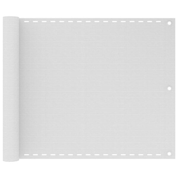 vidaXL Balkonscherm 75x500 cm HDPE wit