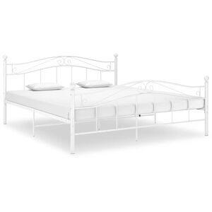 vidaXL Bedframe metaal wit 140x200 cm
