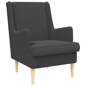 vidaXL Fauteuil Donkergrijs Boucl&eacute;