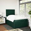vidaXL Boxspring met matras fluweel donkergroen 120x190 cm