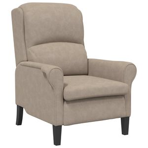 vidaXL Fauteuil Taupe Microvezel