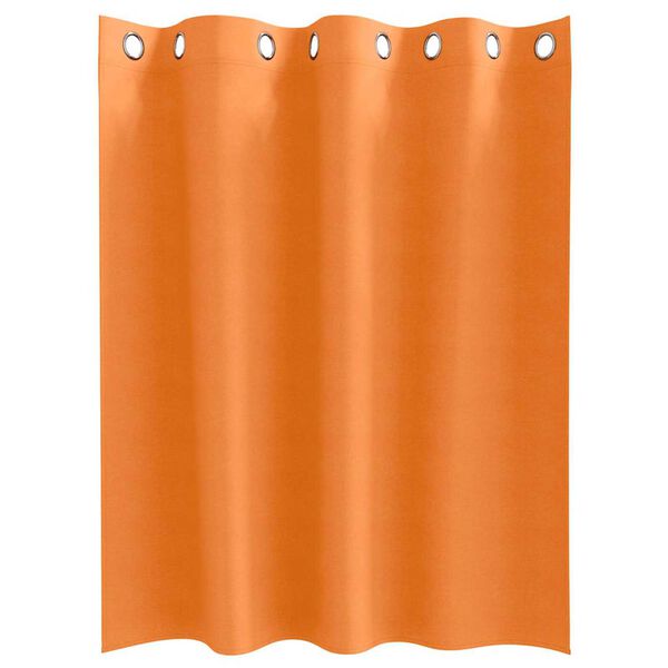 vidaXL Zwart-out Gordijnen met Ringen 2 pcs Feloranje 140 x 140 cm