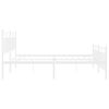 vidaXL Bedframe met hoofd- en voeteneinde metaal wit 183x213 cm