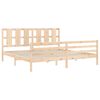vidaXL Bedframe met hoofdbord massief hout 200x200 cm