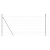 vidaXL Hek met Paal Zilver 0,8 x 10 m Staal