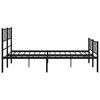 vidaXL Bedframe met hoofd- en voeteneinde metaal zwart 120x190 cm