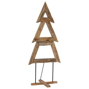 vidaXL Kerstboom met standaard Bruin 181 cm Massief teakhout