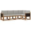 vidaXL Buiten bankenset 5 pcs Naturel en lichtgrijs Polyester