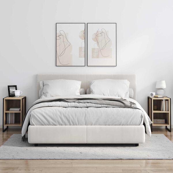 vidaXL Nachtkastje Sonoma 39.5 x 30 x 50 cm Bewerkt hout