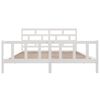 vidaXL Bedframe massief grenenhout wit 200x200 cm