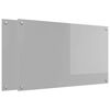 vidaXL Keukenachterwand 2 st Lichtgrijs 100 x 60 cm gehard glas