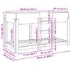 vidaXL Bunk Bed voor Kinderen Artisan Eiken 90 x 200 cm Bewerkt hout