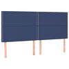 vidaXL Boxspring met matras en LED stof blauw 180x200 cm