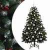 vidaXL Kunstkerstboom groen met kerstballen 150 cm 150 LED's Warmwit