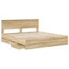vidaXL Bedframe met lade Sonoma Eiken 180 x 200 cm Ingenieurshout