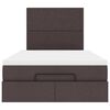 vidaXL Ottoman bed met matras en LED's 120x200cm stof donkerbruin