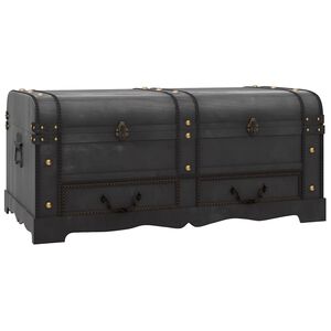 vidaXL Dekenkist 90x51x42 cm hout zwart