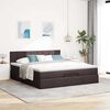 vidaXL Ottoman bed met matras 180x200cm stof donkerbruin