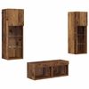 vidaXL TV Wandkasten 4 st Artisan Eiken Bewerkt hout