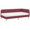 vidaXL Hoekbedframe Wijnrood 100 x 200 cm Stof