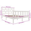vidaXL Bedframe massief grenenhout wit 160x200 cm