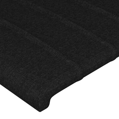 vidaXL Bedframe met hoofdeinde stof zwart 90x200 cm