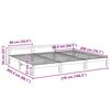 vidaXL Bedframe Family zonder matras 270x200 cm massief grenenhout wit