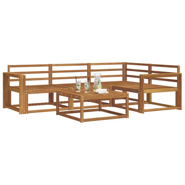 vidaXL Buiten bankenset 5 pcs Naturel Massief Acaciahout