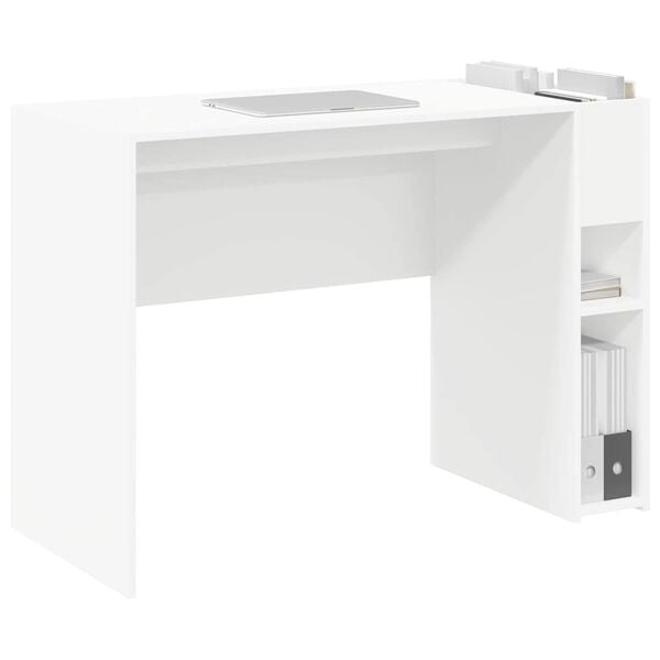 vidaXL Bureau Wit 109 x 50 x 78 cm Bewerkt hout