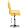 vidaXL Eetkamerstoelen 2 st draaibaar stof mosterdgeel