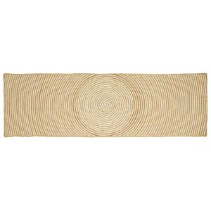 vidaXL Gebied Tapijt Wit 60 x 250 cm Jute