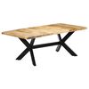 vidaXL Eettafel 200x100x75 cm massief mangohout