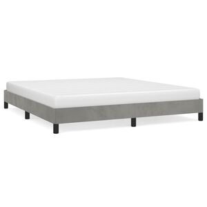 vidaXL Bedframe zonder matras 180x200 cm fluweel lichtgrijs