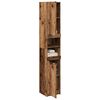 vidaXL Badkamerkast 32x34x188,5 cm bewerkt hout oud houtkleurig