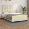 vidaXL Bedframe zonder matras 120x190 cm kunstleer cr&egrave;me