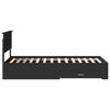 vidaXL Bedframe met lade Zwart en Zilver 75 x 190 cm Bewerkt hout