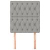 vidaXL Hoofdbord lichtgrijs 80x7x118/128 cm stof