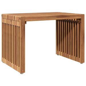 vidaXL Tuin Bijzettafel Bruin 50 x 32,5 x 35 cm Massief Teakhout