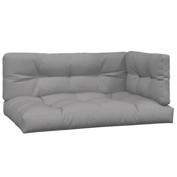 vidaXL 4-delige Loungeset pallet met kussens massief acaciahout