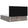vidaXL Ottoman bed met matrassen en LED's 200x200cm stof taupe