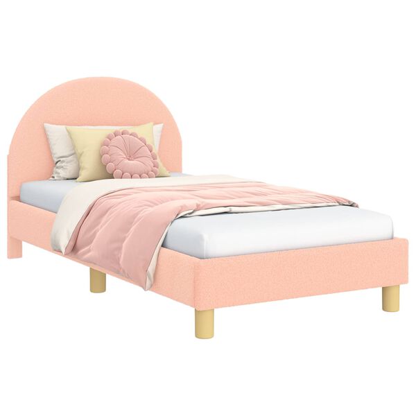 vidaXL Bedframe voor kinderen met hoofdbord Roze 80 x 160 cm