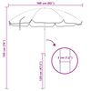 vidaXL Parasol met stalen paal 180 cm zandkleurig