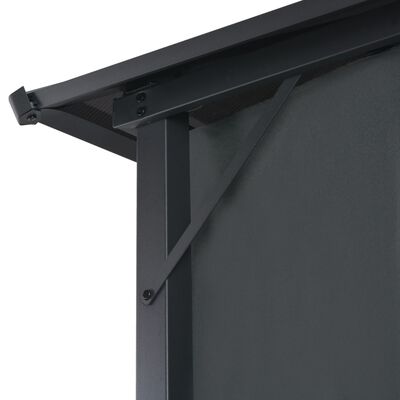 vidaXL Prieel met gordijn 3x3 m aluminium zwart
