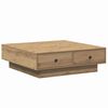 vidaXL Salontafel Artisan Eiken 90 x 90 x 28 cm Bewerkt hout