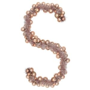 vidaXL Kerstbal Guirlande LED's Rose Gold 186 cm Polystyreen