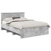 vidaXL Bedframe met hoofdeinde Beton Grijs 150 x 200 cm Bewerkt hout