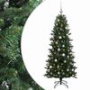 vidaXL Kunstkerstboom met kerstbal 120 cm 150 LED's Warmwit PVC en PE