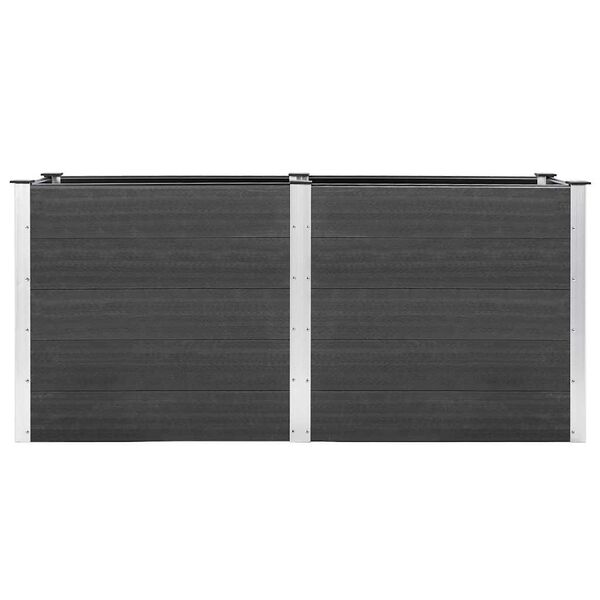 vidaXL Plantenbak verhoogd 200x50x91 cm HKC grijs