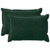 vidaXL Kussensloop 2 pcs HOUTEN Donkergroen 50 x 70 cm Fluweel